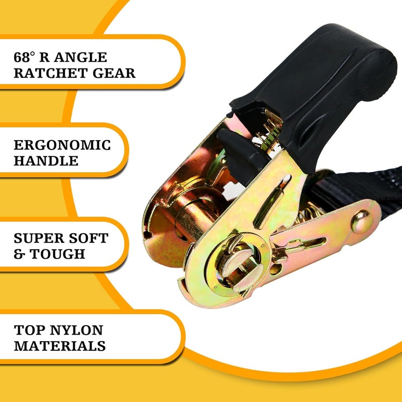 sumpluct Endless Retractable Ratchet Straps 1650 lb Break Strength 1" x 20 Ft (No Hooks)Tie Down Strap Rope Travel Trailer/RV Motorcyle,Car Cargo Ropes for tieing up Stuff,Case,Water Tank to Roof Rack,or Trees - Image 4